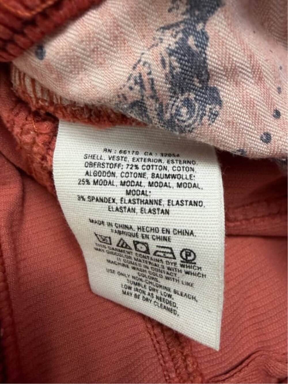 Anthropologie Pilcro High Rise Corduroy Wide Leg Pants Size 27 Orange Rust - Picture 10 of 12